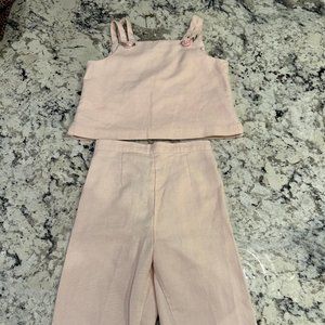 2 piece pink size 5 little girl outfit by Kelly's kids